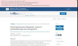 
							         Portal hypertensive biliopathy: review of pathophysiology and ... - NCBI								  
							    