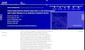 
							         Portal Hypertensive Hemorrhage from a Left Gastroepiploic ... - JVIR								  
							    