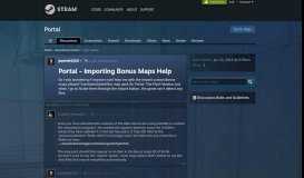 
							         Portal - Importing Bonus Maps Help :: Portal General Discussions								  
							    