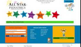 
							         Portal Information - All Star Pediatrics								  
							    
