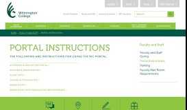 
							         Portal Instructions - Wilmington College								  
							    