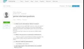 
							         portal interview questions. | SAP Blogs								  
							    