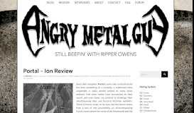 
							         Portal - Ion Review | Angry Metal Guy								  
							    