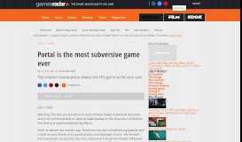 
							         Portal is the most subversive game ever | GamesRadar+								  
							    