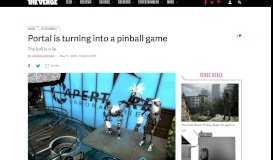 
							         Portal is turning into a pinball game - The Verge								  
							    