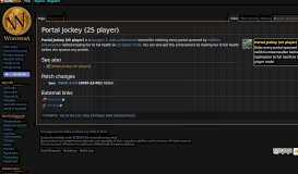 
							         Portal Jockey (25 player) - Wowpedia - Your wiki guide to the World of ...								  
							    
