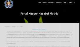 
							         Portal Keeper Hasabel Mythic - Ancestral Guidance!								  
							    