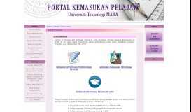 
							         Portal Kemasukan Pelajar Universiti Teknologi MARA - UiTM								  
							    