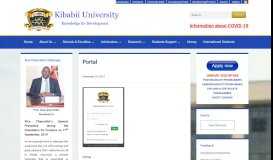 
							         Portal - Kibabii University								  
							    