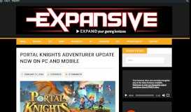 
							         Portal Knights Adventurer Update now on PC and Mobile - Expansive								  
							    
