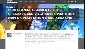 
							         Portal Knights Adventurer's, Creator's and Villainous Update OUT ...								  
							    