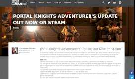 
							         Portal Knights Adventurer's Update Out Now on Steam | 505 Games								  
							    