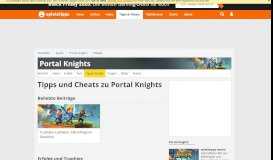 
							         Portal Knights: Cheats und Tipps (PC, PS4, Xbox One, Switch ...								  
							    