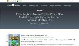 
							         Portal Knights – Emerald Throne Pack Is Now Available For Digital Pre ...								  
							    