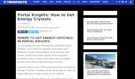 
							         Portal Knights: How to Get Energy Crystals - Twinfinite								  
							    