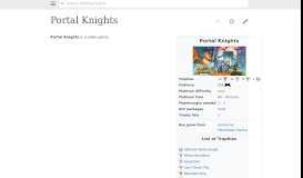 
							         Portal Knights - PSN Trophy Wiki								  
							    