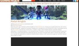
							         Portal Knights Review - Gaming Nexus								  
							    