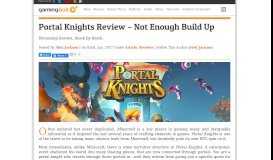 
							         Portal Knights Review – Not Enough Build Up - GamingBolt								  
							    