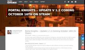 
							         Portal Knights – Update v 1.2 Coming October 16th On Steam | 505 ...								  
							    