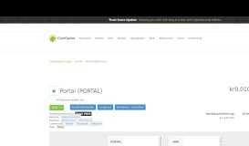 
							         Portal-Kurs-Chart (PORTAL/NOK) | CoinGecko								  
							    