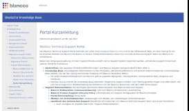 
							         Portal Kurzanleitung - Deutsche Knowledge Base - Global Site								  
							    