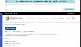 
							         Portal Languages - Costa Mesa [S] - iLEAD Exploration								  
							    