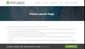 
							         Portal Launch Page | Bioclinica								  
							    