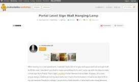 
							         Portal Level Sign Wall Hanging/Lamp: 6 Steps (with Pictures)								  
							    