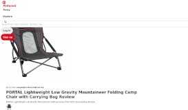 
							         PORTAL Lightweight Low Gravity Mountaineer Folding Camp Chair ...								  
							    