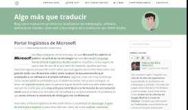 
							         Portal lingüístico de Microsoft - Algo más que traducir								  
							    
