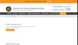 
							         Portal Login | CHR - Center for Human Reproduction								  
							    