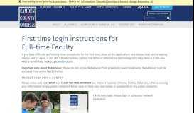 
							         Portal Login Instructions for Full-Time Faculty - Camden County College								  
							    