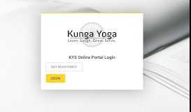 
							         Portal Login - Kunga Yoga								  
							    