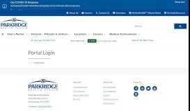 
							         Portal Login | Parkridge Health System								  
							    
