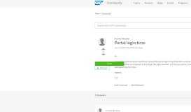 
							         Portal login time - SAP Q&A								  
							    