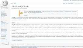 
							         Portal (magic trick) - Wikipedia								  
							    