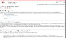 
							         Portal Management - Oracle Docs								  
							    