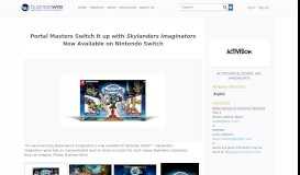 
							         Portal Masters Switch It up with Skylanders Imaginators Now Available ...								  
							    