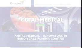 
							         Portal Medical - Innovation in Surface Plasma Coating								  
							    