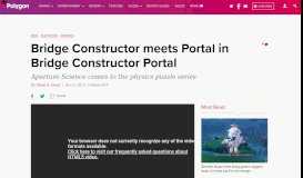 
							         Portal meets Bridge Constructor in new spinoff game for PC, mobile ...								  
							    