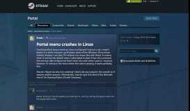 
							         Portal menu crashes in Linux :: Portal General ... - Steam Community								  
							    