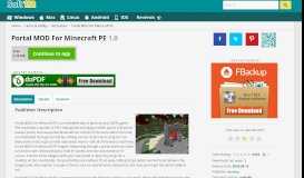 
							         Portal MOD For Minecraft PE 1.0 Free Download								  
							    