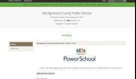 
							         Portal - Montgomery County Public Schools								  
							    