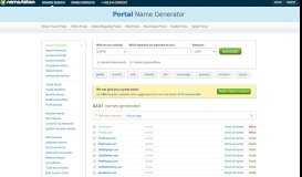
							         Portal Name Generator. 3453 names with free .COM domains								  
							    