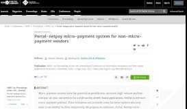
							         Portal-netpay micro-payment system for non-micro-payment vendors								  
							    