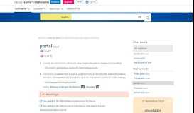 
							         portal noun - Oxford Learner's Dictionaries								  
							    