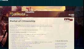 
							         Portal of Citizenship | TibiaWiki | FANDOM powered by Wikia								  
							    