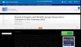 
							         Portal of Empire and Wealth: Jacopo Sansovino's Entrance to the ...								  
							    