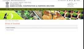 
							         Portal of Seednet | Department of Agriculture Cooperation & Farmers ...								  
							    