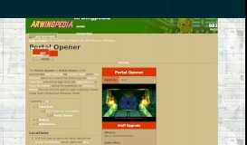 
							         Portal Opener | Arwingpedia | FANDOM powered by Wikia								  
							    